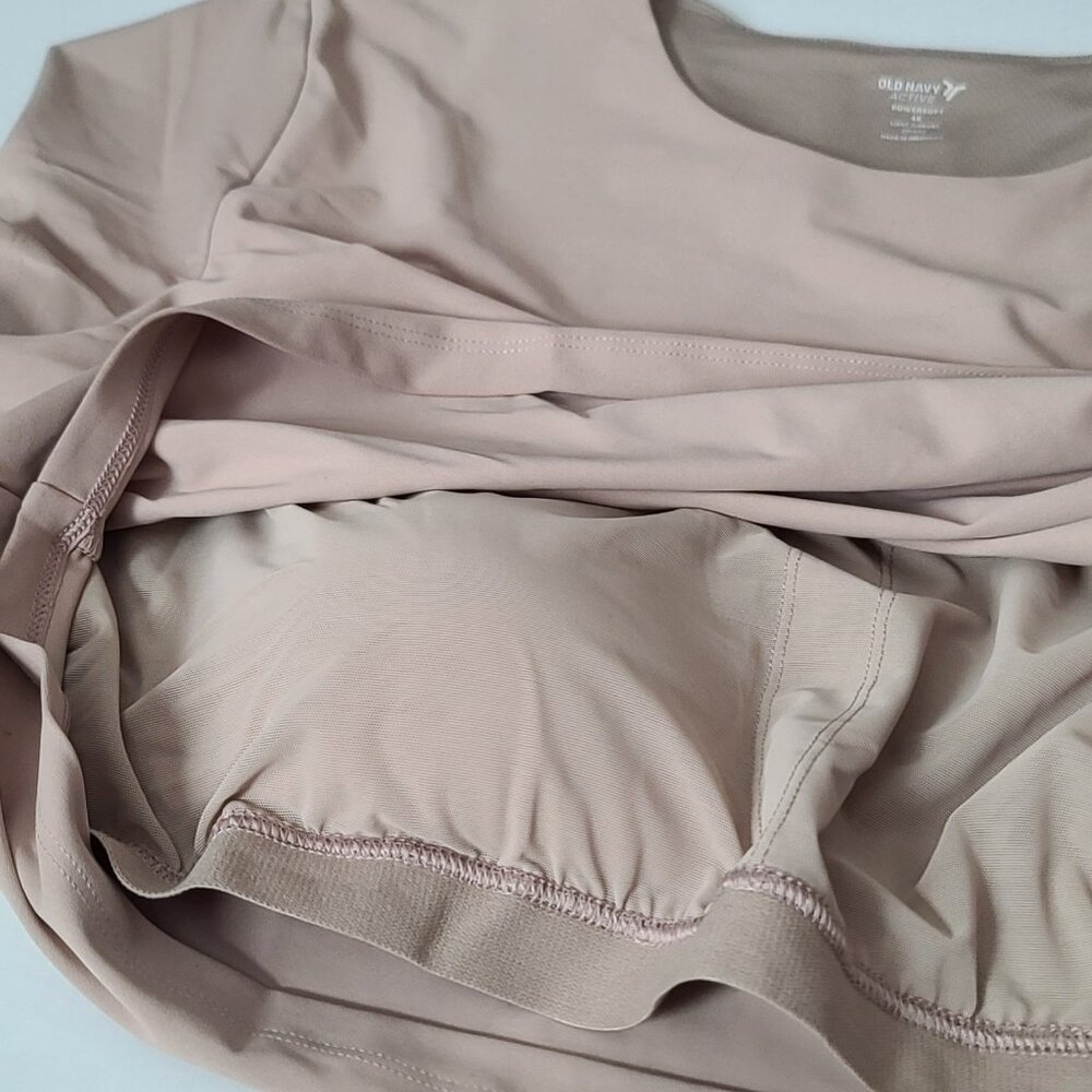 Old Navy PowerSoft Cap Sleeve Crop Support Top 4X Savanna Grass Beige NWT - Picture 4 of 8